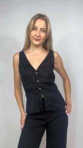 Kamizelka/bluzka r. XXL (len)