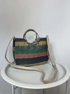 Torebka Bata (skóra, len)